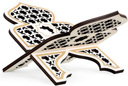 Weysat Quran Stand Bible Stands for Reading Quran Bible Holder Rehal Wooden Carved Eid Decorative Book Shelf Islamic Rehal Gift for Reading Religious Texts Durable Support