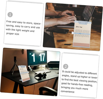 Adjustable Document Holder Stand Plastic Paper Holder for Desk Reading Copy Stand Expandable Base for Home and Office Use