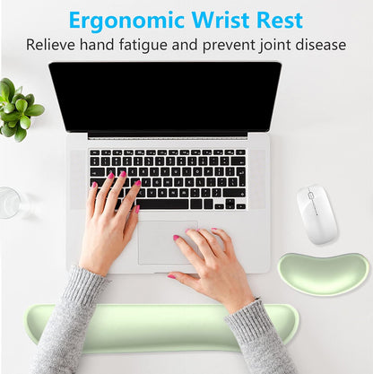 Dapesuom Enlarge Keyboard Wrist Rest, Cute Memory Foam Keyboard Wrist Cushion for Computer Desk Mats Support, Typing Pain Relief Ergonomic Mouse Pad Rests with Non-Slip Base for Gaming, Laptop, Purple