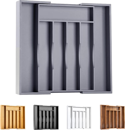Kitchen Silverware Drawer Organizer and Storage Flatware Cutlery Utensil Holder Spice Rack Containers Bathroom Counter Cabinet Office Desk Makeup Drawer Tray Kitchen and Dining Tools Decor Accessories