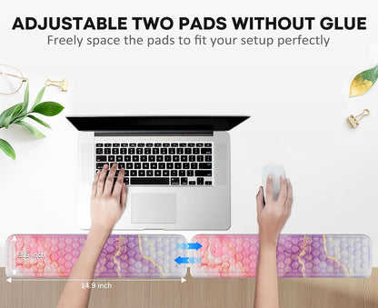 JIKIOU L-Shaped Desk Elbow Pad for Desk, Memory Foam Elbow Support Padding with Non-Slip, 2 Pack Ergonomic Desk Edge Cushion, Wrist Comfort Support for Office Home Black