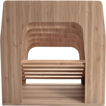 MobileVision Bamboo Desktop File Folder Organizer and Paper Tray, 7 Slots