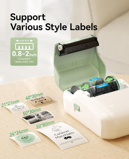 NIIMBOT B1 Label Maker Machine, Thermal Label Printer Easy to Use for Office, Home, Business, Came with 1 Roll White Label(Blue)