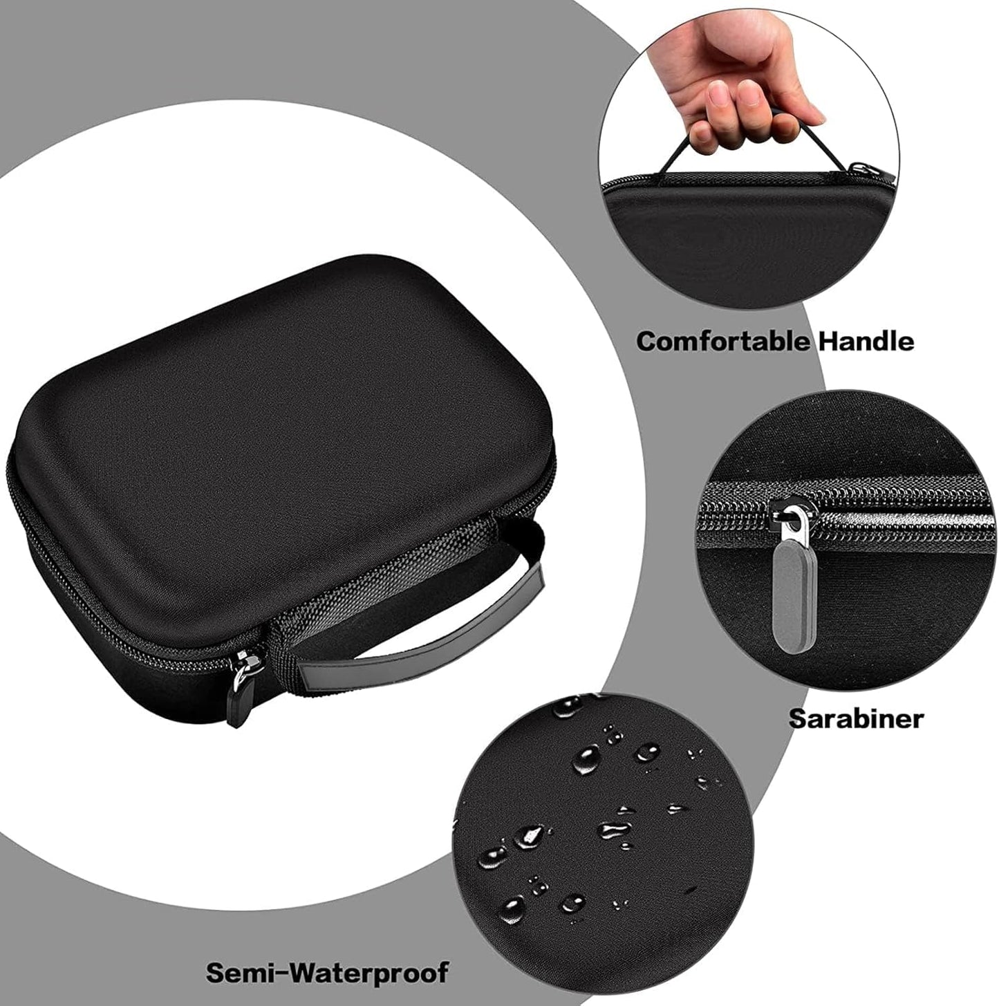 Boobowl Case Compatible with Phomemo M110 Label Maker - Portable Mini Bluetooth Thermal Label Maker Carrying Storage Bag for Printer Labels, USB Cable and Accessories (Box Only) - Orange