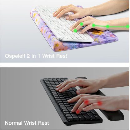 Ospelelf Keyboard Wrist Rest, Comfortable Ergonomic Keyboard Stand Riser Holder for Office Home