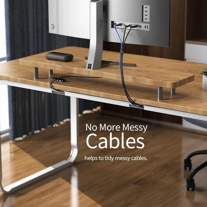 Delamu 2 Pack Safe & Tidy Cable Management Solution - Protect Kids & Pets with Home & Office Cable Management Under Desk, Cable Organizer, Cable Management Kit, Cord Organizer for Desk, 15.7in x 2