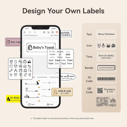 NIIMBOT D11 Label Tape D110 Label Maker Papers 3Rolls Cable Labels, Self-Adhesive Labeling Tape 0.47" X 4.29" (12 X 109mm) Cable Label Refills for Home Office Circuit Box, 195 Labels/3Rolls, White