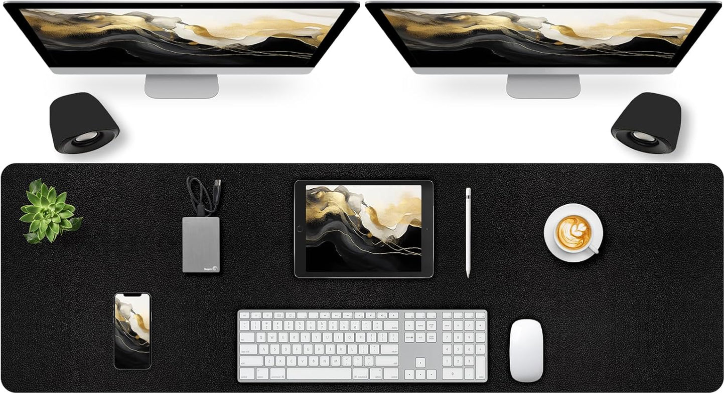Mouse Pad and Keyboard Wrist Rest, 3-in-1 Large Keyboard and Mouse Pad Set, Ergonomic Wrist Rest for Computer Keyboards, Non-Slip Desk Mat Protector for Women (Purple Pink, 31.5" X 15.7")