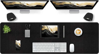Mouse Pad and Keyboard Wrist Rest, 3-in-1 Large Keyboard and Mouse Pad Set, Ergonomic Wrist Rest for Computer Keyboards, Non-Slip Desk Mat Protector for Women (Purple Pink, 31.5" X 15.7")