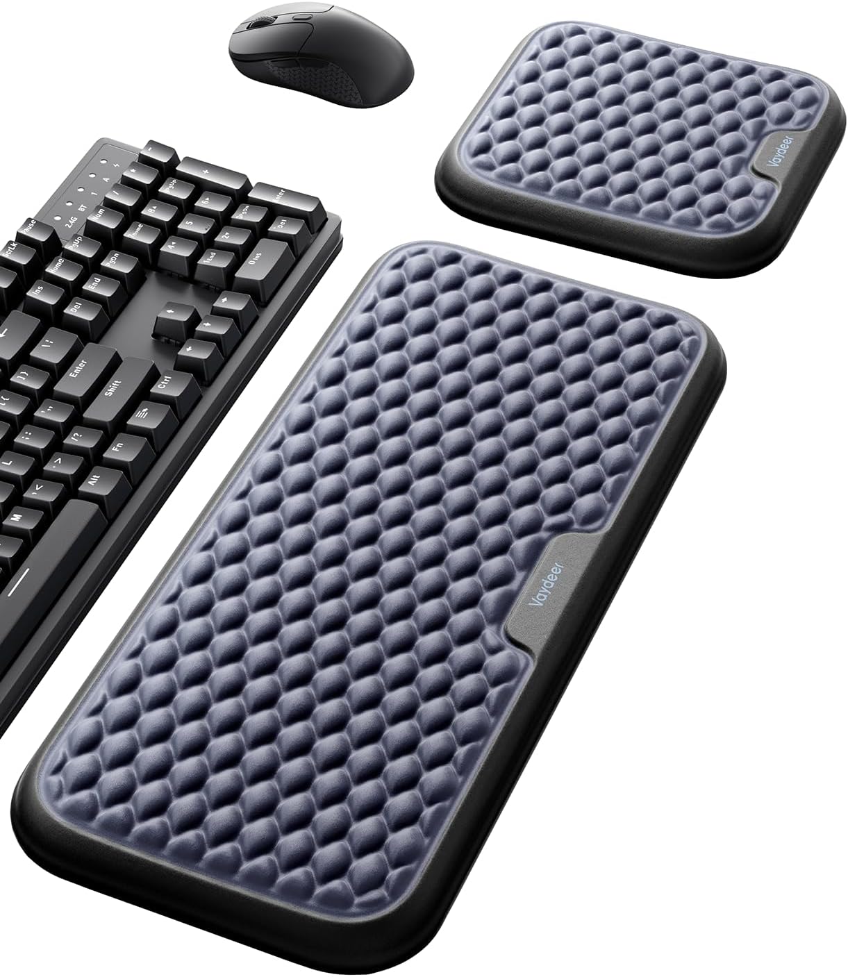Vaydeer Wrist Rest for Keyboard and Mouse, Computer Ergonomic Wrist Support Pad, Soft Memory Foam Arm Cushion for Desk, Palm Hand Office Laptop Typing