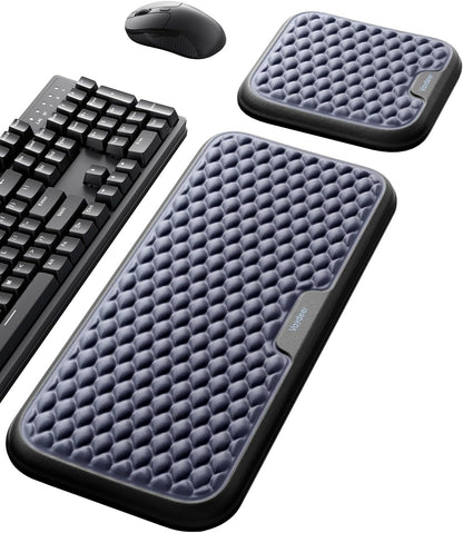 Vaydeer Wrist Rest for Keyboard and Mouse, Computer Ergonomic Wrist Support Pad, Soft Memory Foam Arm Cushion for Desk, Palm Hand Office Laptop Typing