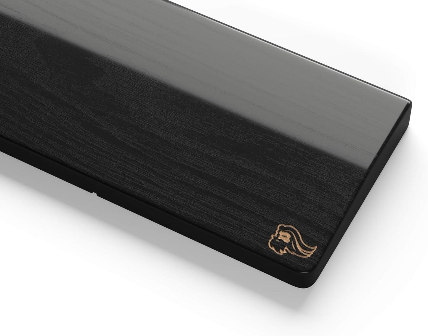 GLORIOUS Gaming Wooden Keyboard Wrist Rest (Compact) - White Ash Wood, Medium-Coarse Grain, Smooth Surface, Sweat & Oil Resistant, Easy Clean, Anti-Slip Rubber Base, 13" x 4" x 0.79" - Onyx