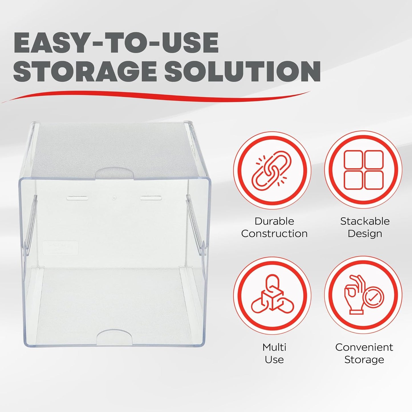 Deflecto Stackable Cube Organizer - X Divider, Clear (350201-AMZ)