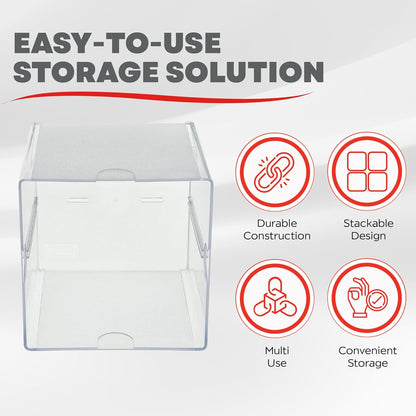 Deflecto Stackable Cube Organizer - X Divider, Clear (350201-AMZ)