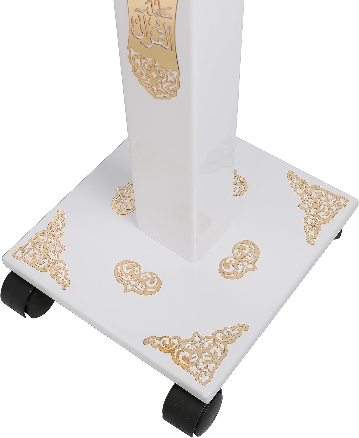 Prayer Book Holder Stand Ramadan Gift Rihal Rehal Wooden Carved Gift (Adjustable White)