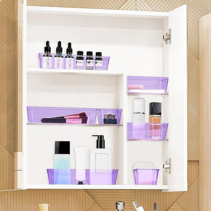 StorMiracle 16 PCS Drawer Organizer Set, 5 Varied Size Bathroom and kitchen Drawer cabinet organizer Trays, Clear Storage Bins for Makeup, Jewelry, Utensils and Gadgets