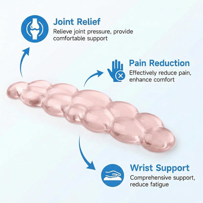 Ergonomic Cloud-Shaped Keyboard Wrist Rest & Non-Slip Mouse Pad Set, Soft Gel Support, Easy-to-Clean, Durable, Ideal for Long Work & Study Hours