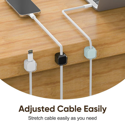 9-Pack Magnetic Cord Holder - Magnetic Cable Clips Strong Adhesive Desk Cable Management | Cable Management Cord Holder Organizer for Home Office Desk Phone Car Wall Desktop Nightstand (Black)