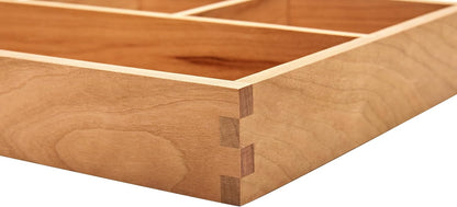 pandapark Wood Organizer Tray,Black Walnut,Desk & Drawer Storage Box (Maple Master)