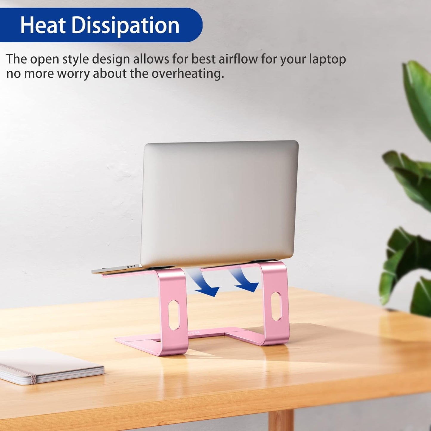 BESIGN LS03 Aluminum Laptop Stand, Ergonomic Detachable Computer Stand, Notebook Riser, Laptop Mount Compatible with Air, Pro, Dell, HP, Lenovo More 10-15.6" Laptops, Silver