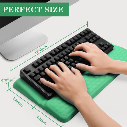 Computer Keyboard Stand Pad with Wrist Rest, Ergonomic Comfy Tilted Keyboard Stand Riser Holder Pad for Office Home (Black)
