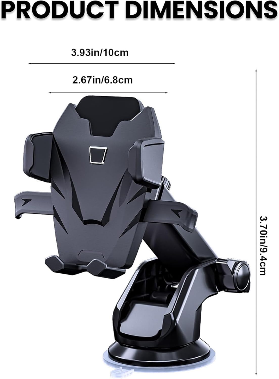 Foldable Phone Stand for Desk | Six Position Adjustable Folding Bracket for Cell Phone | Black Cellphone Holder for Desk & Smartphone Stand | Cellphone & Accessories for Men & Women