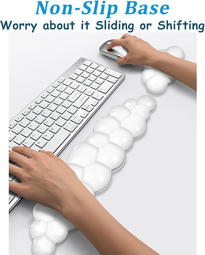 Clear Gel Wrist Rest for Keyboard, Keyboard Wrist Rest for Typing Pain Relief, Ergonomic Keyboard Arm Rest, Suitable for Office, Gaming, Computer, Laptop - Pink
