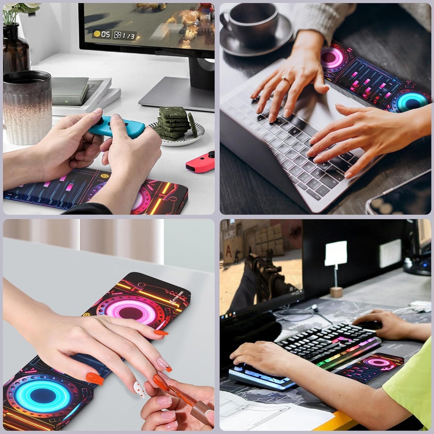 SELORSS Acrylic Keyboard Wrist Rest 98-Key Mechanical Keyboards Ergonomic Palm Rest for Computer Keyboard,Anti-Slip Base,Wrist Pad for Laptop,Office & Home-Easy Typing