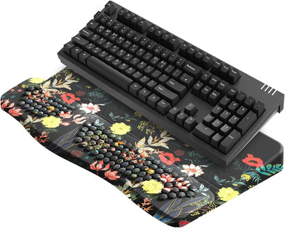 JIKIOU Keyboard Stand with Wrist Rest, Computer Keyboard Stand Pad with Non-Slip Base, Comfy Ergonomic Keyboard Riser Holder for Gaming Office Home 17.13x9.5 in Black