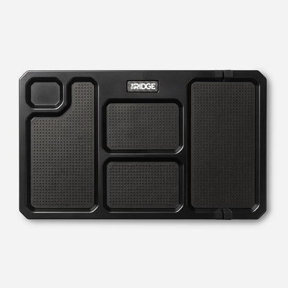 The Ridge Valet Tray for Men - Desktop Storage Organizer - 5 Compartment Valet Tray for Everyday Carry Accessories Wallet, Phone, Keys, Rings - Anti-Scratch Felt