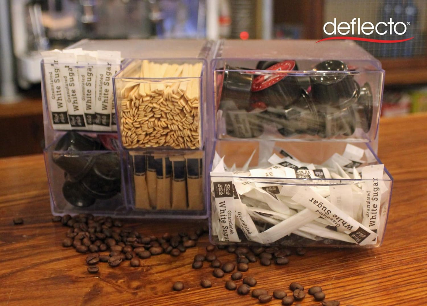 Deflecto Stackable Cube Organizer - X Divider, Clear (350201-AMZ)