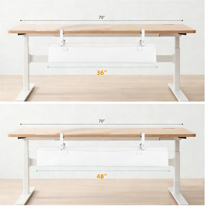 Oxford Cloth Under Desk Cable Management Tray,No-Drill 36" Desk Cable Management Organizer with Clip/Screw Installation,Fabric Cable Management for Home,Office & Gaming Computer(Black)
