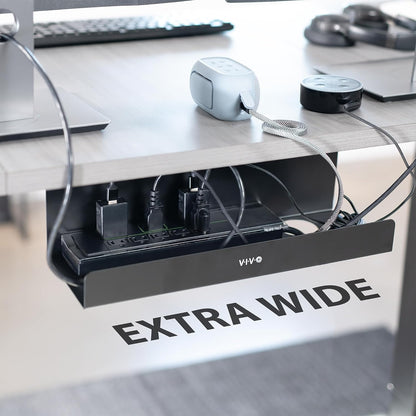 VIVO Under Desk 17 inch Cable Management Tray, Cord Organizer, Home Office Desk Accessories, White, DESK-AC06-1CW