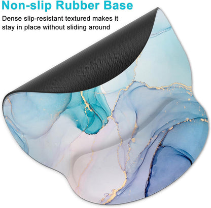 LATEEFAH Mouse Pad with Wrist Rest, 3-in-1 Gaming Mouse Pad, Keyboard Wrist Rest, Ergonomic Memory Foam Mousepad with Wrist Support for Computer Keyboard
