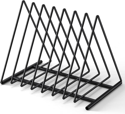 TOPCJ Triangle File Folder Racks,7 Sections File Holder,File Storage Sorter/Stand,Desktop File Organizer,Wire Organizer Rack,Magazine Folder Holder,Letter/Legal,Suitable to Hold Large/Small Items