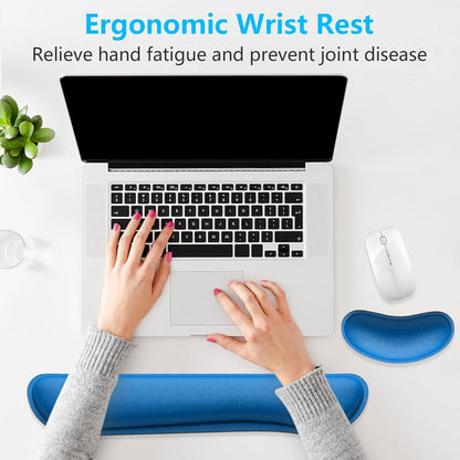 Dapesuom Enlarge Keyboard Wrist Rest, Cute Memory Foam Keyboard Wrist Cushion for Computer Desk Mats Support, Typing Pain Relief Ergonomic Mouse Pad Rests with Non-Slip Base for Gaming, Laptop, Purple