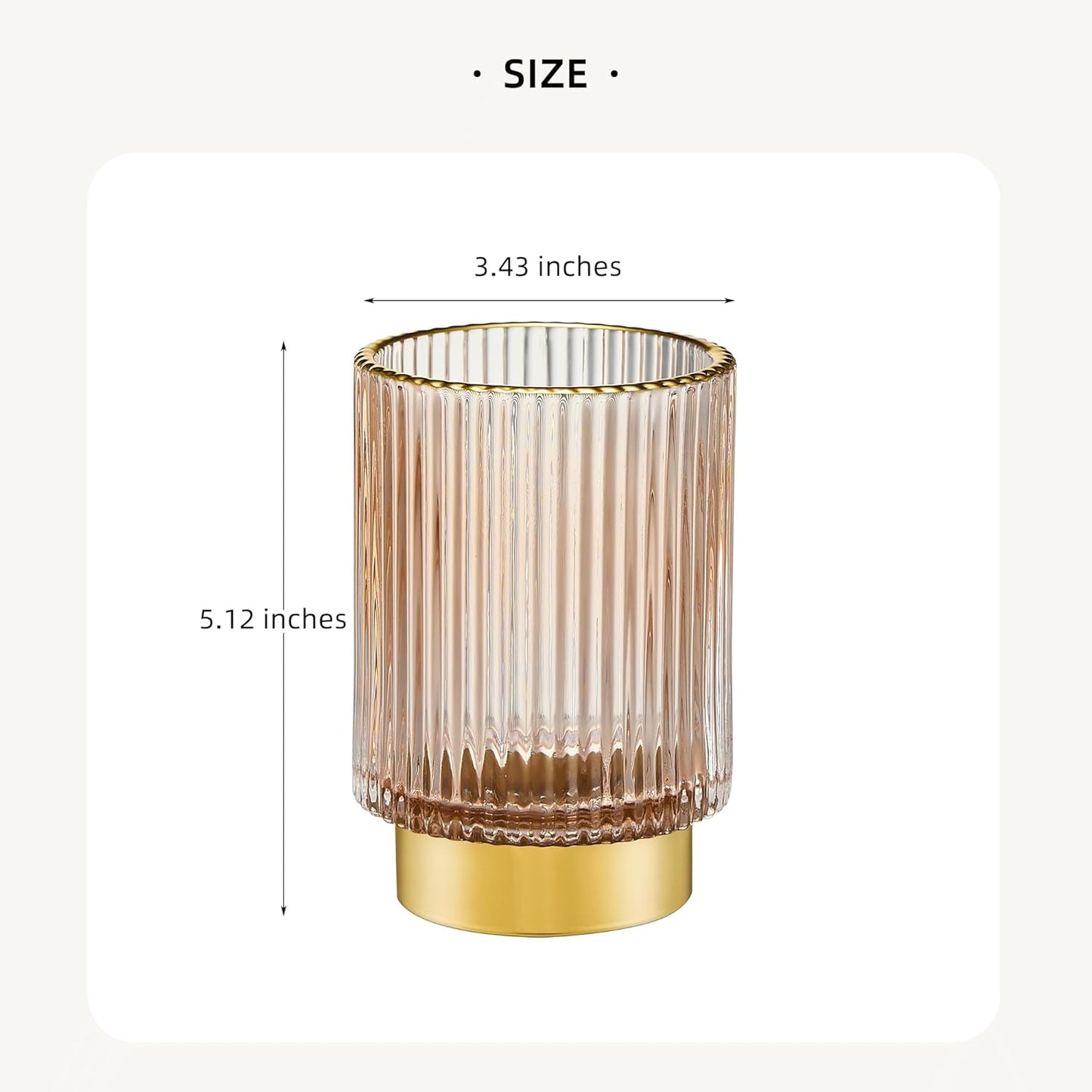 Makeup Brush Holder Organizer,Toothbrush Holders,Desk Pen Pencil Holder,Multifunctional Vintage Glass Brush Cup（L/Green/A3-6-US）