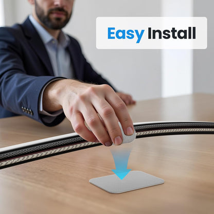 Cable Management Under Desk, 【Up to 15 Cord】【Enhanced Wire Holder】 Cord Organizer, Adjustable Hook and Loop Cable Ties, Home Office Essentials, Cable Hider Clips Under Table, 20 Pair