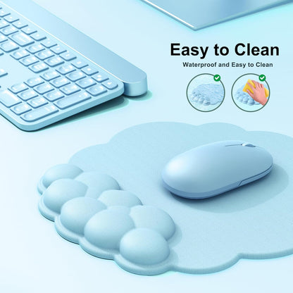 MOKURU Cloud Mouse Pad with Wrist Rest, Cloud Keyboard Wrist Rest, Mouse Pad Wrist Support, Ergonomic Keyboard Mouse Wrist Support White