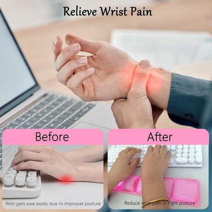 Gel Wrist Rest for Keyboard and Mouse Square Blue Plaid Clear Keyboard Wrist Rest Transparent Ergonomic Cute Checkered Mouse Wrist Pad Silicone Non-Slip Support for Computer Laptop Gaming Home Office
