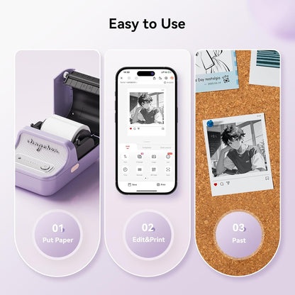 NIIMBOT B21 Pro Sticker Printer, 300DPI, Fun APP, Portable Inkless Label Printer, Bluetooth Sticker Maker for DIY Crafts, Notes, Scrapbook, Photo, Custom Labels & Gifts,Home Organization (White)