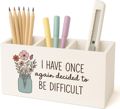 Boho Floral Mental Health Pen Holder for Desk, Special Education Classroom Must Haves, Inspirational Autism ADHD Awareness Pencil Holder for Classroom Therapy Office