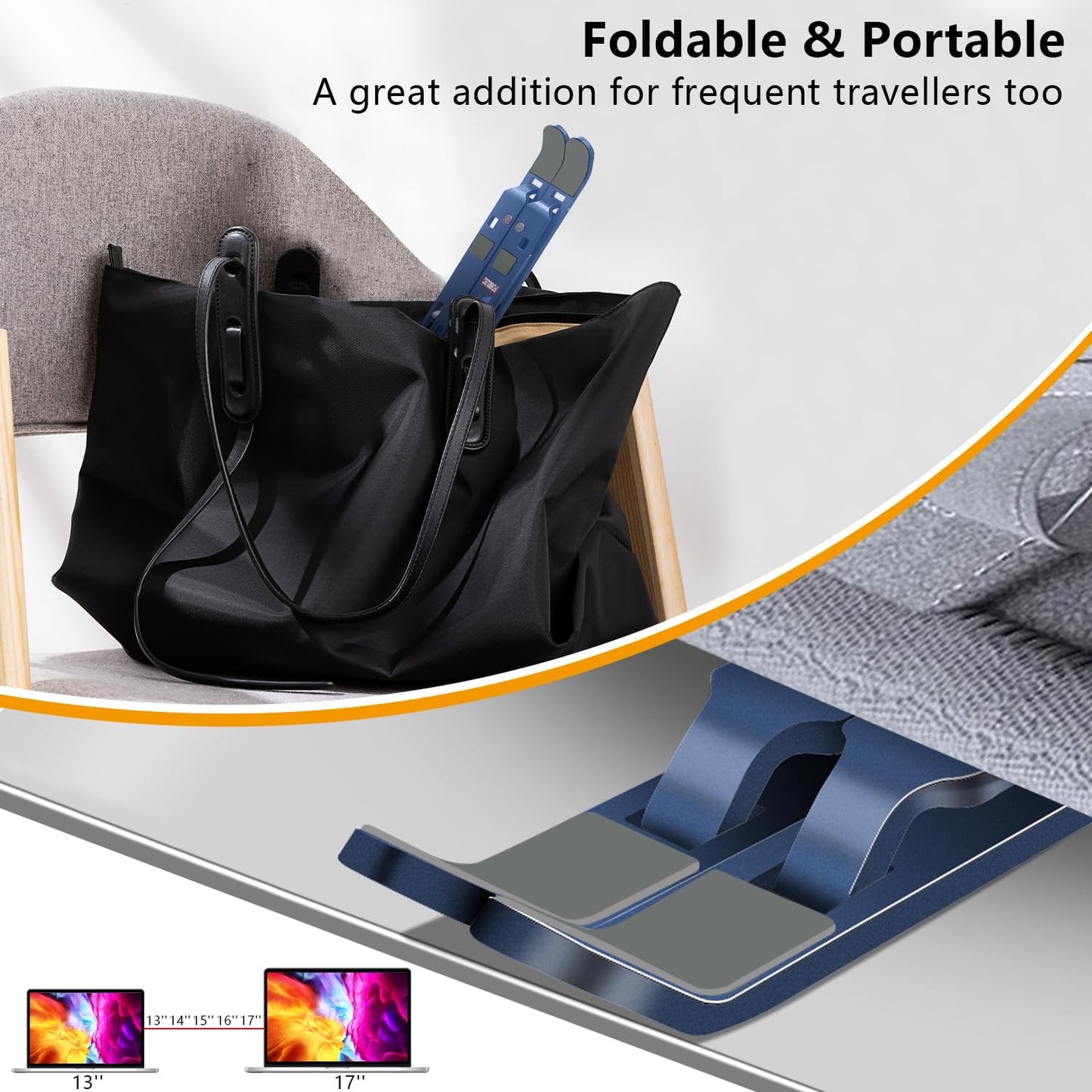 Laptop Stand, Computer Tablet Stand, Adjustable Aluminum Foldable Portable Laptop Holder Riser, Compatible with MacBook Air Pro, Lenovo, HP, Dell, More 10-15.6” Laptops and Tablets (Red)