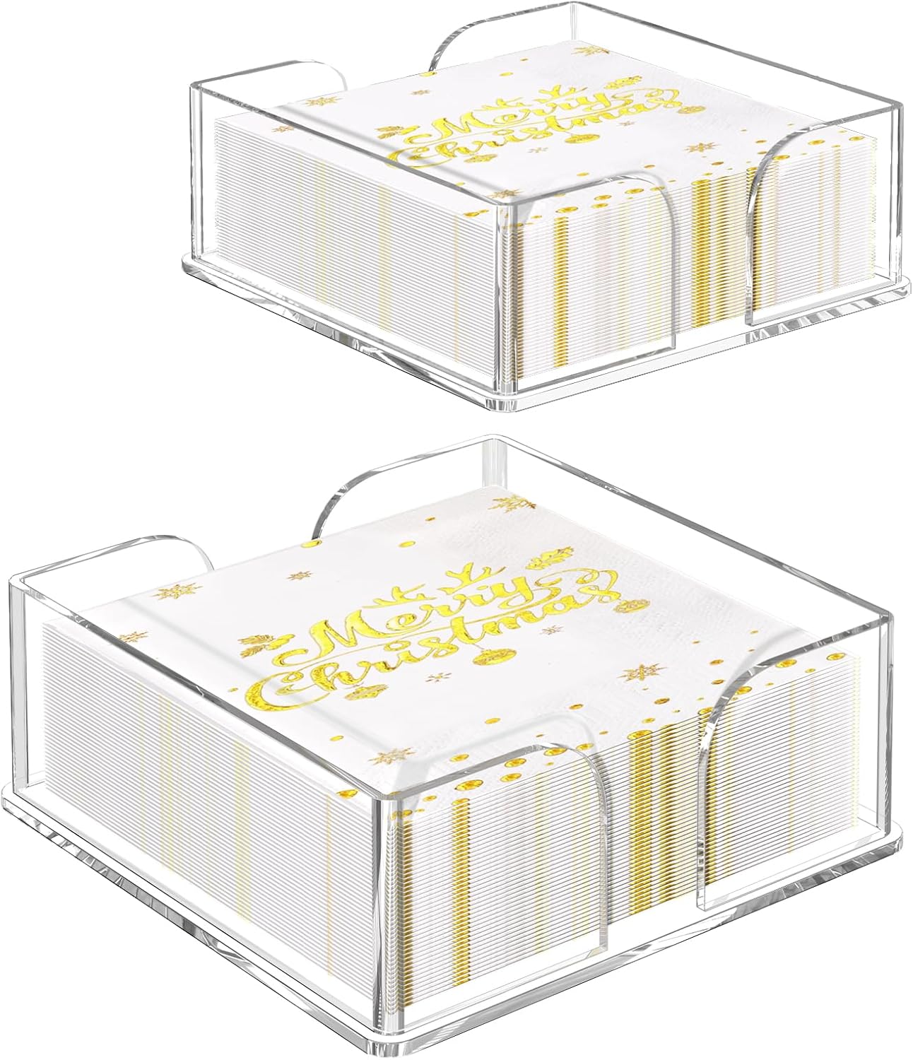 Transparent Acrylic Napkin Holder Clear Guest Paper Disposable Hand Towel Dispenser Tray Organizer For Table Home Kitchen Restaurant and Hotel Business
