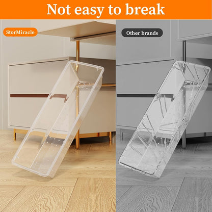 StorMiracle 32 PCS Clear Plastic Drawer Organizer Set, 4-Size vanity organizer Trays and Storage Bins for Makeup, Jewelry and Gadgets in Bedroom, Bathroom and Office, Clear