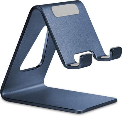 Aoviho Desk Cell Phone Stand Phone Holder, Aluminum Phone Cradle Dock for iPhone17 16 15 14 13 12 pro Mini 11 X Xs max 8 7 6 6s Plus SE Samsung All Smart Phones, Rose Gold