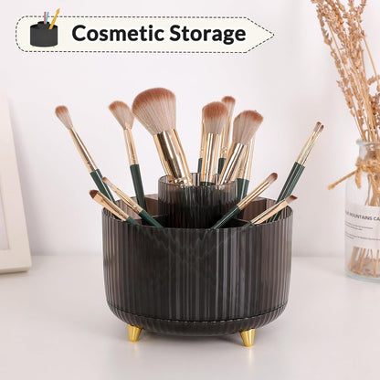 SKYDUE Rotating Pencil Pen Holder, Pen Organizer with 5 Slots - Aesthetic Desk Organizer and Accessories for School, Home, Office Supplies