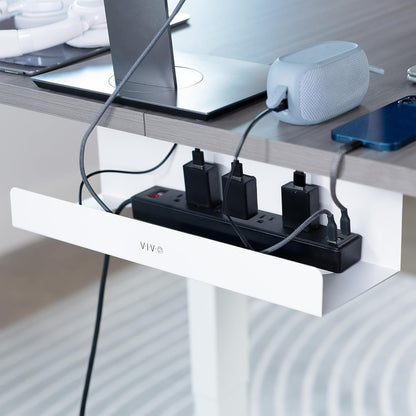 VIVO Under Desk 17 inch Cable Management Tray, Cord Organizer, Home Office Desk Accessories, White, DESK-AC06-1CW