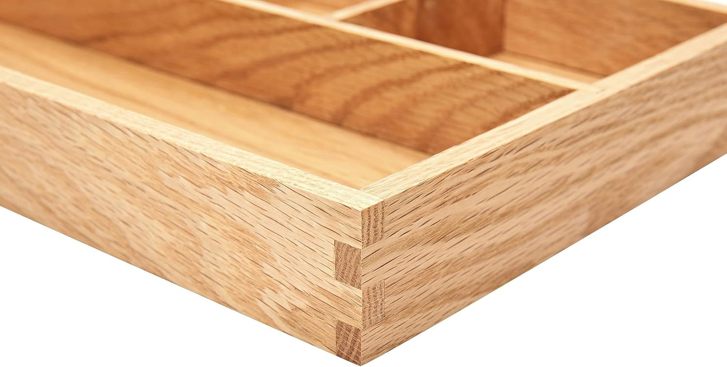 pandapark Wood Organizer Tray,Black Walnut,Desk & Drawer Storage Box (Maple Master)