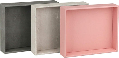 HofferRuffer Faux Leather Vanity Tray, Elegant Desktop Storage Organizer, Decorative Catchall for Perfume, Bathroom Valet, Nightstand or Dresser, Black, 10.2 x 8.4 x 1.8 Inches